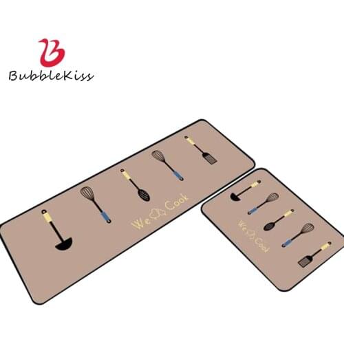 Bubble Kiss Cartoons Kitchen Mat Kitchenware Design Home Decor Floor Mat Delicate Edged Anti Slip Fashion Rugs Customized