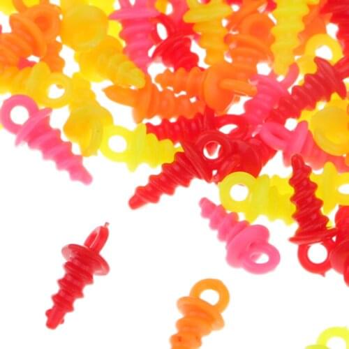 Lovoski 100pcs Durable Up Pegs Bait Screw Hook Connection Carp Accessory