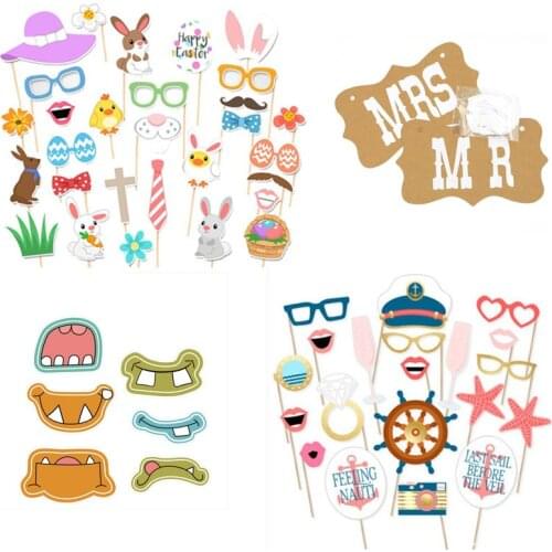 20pcs Nautical Photo Booth Props Sailor Photo Booth Props for Baby Shower