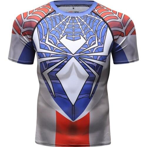 New Design Men Digital Sublimation Printed Sport Wears Round Neck Short Sleeve Running Tshirt