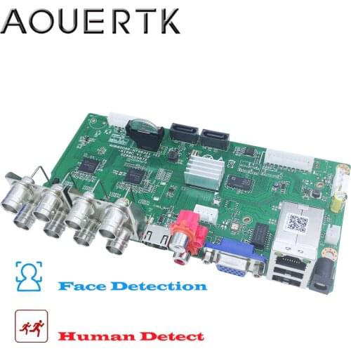AOUERTK 5 in1 AHD/CVI/TVI/CVBS/IP 8CH 2 SATA CCTV DVR Main Board Face Detection &Human Detect Video Surveillance Recorder Board