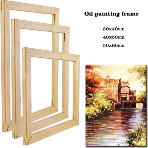 Diy Wooden frame for canvas oil painting frame for painting by numbers frame interior picture wall art home decoration 40x50cm