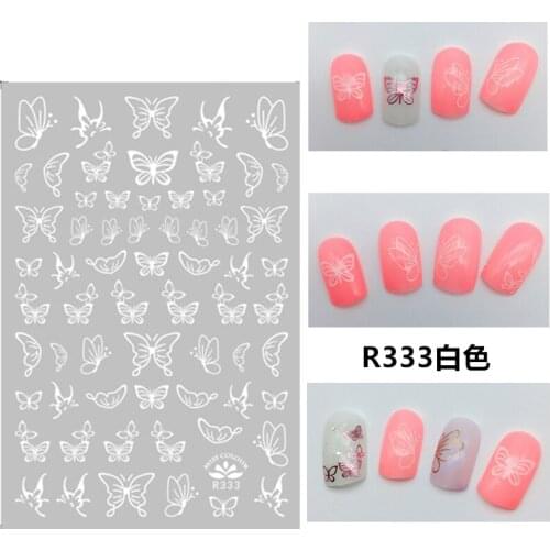 Self-adhesive 3D Stickers for Nails Cute Butterfly Wing Nail Art Decorations Small Size Fashion Stickers Women Girl Nail Foil