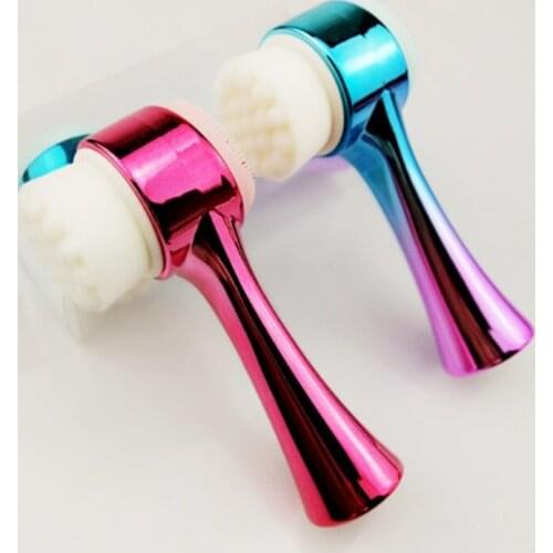 Facial Cleanser Brush Portable Size 3D Face Deep Pore Cleaning Vibration Massage Face Washing Product Skin Care Tool