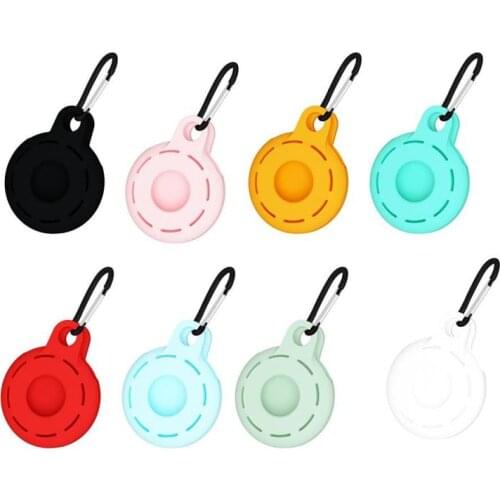 Silicone Protective Sleeve For Apple Airtags Comfortable Anti-lost Device Keychain Protective Cover For Apple Locator Tracker