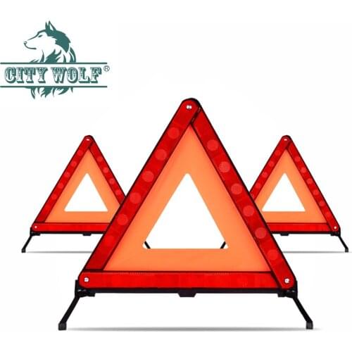 Foldable Reflective Safety Roadside Lighting Car Emergency Warning Triangle Stand Car Accessory