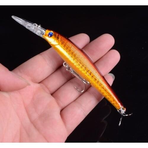 1pcs 12.5cm 14g Pesca Laser Minnow Fishing Lure Floating Wobblers Artificial Bait Hard Crankbaits With 3D Eyes