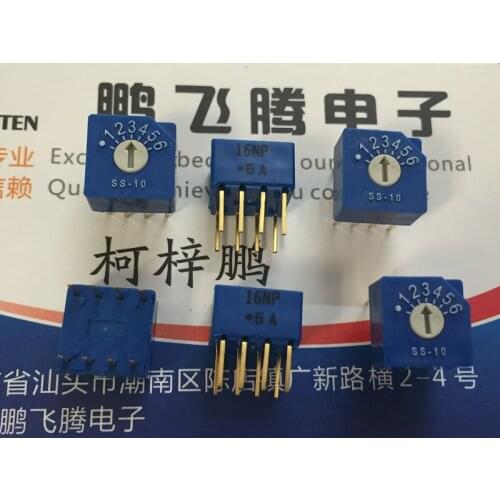 1PCS Japan COPAL SS-10-16NPE 1-6 bit /6 gear rotary dial coding switch 4: 4-pin non-short circuit type