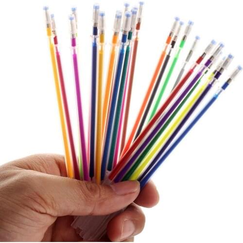 12/24/36/48 Colors Gel Pen Refills Glitter Coloring Drawing Painting Craft Marker