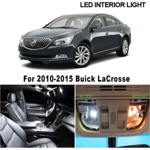 12 Bulbs White Canbus Error Free LED Interior Light Lamp Kit For Buick LaCrosse 2010 2011 2012 2013 2014 2015 Dome Door Light