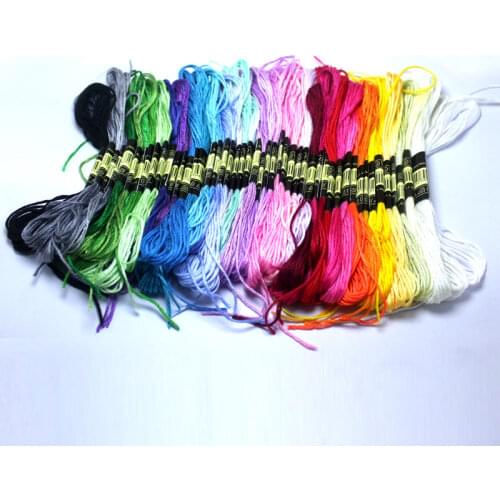 4 meters 50 piecse Cross Stitch threads DIY braided wire Floss Skein Embroidery thread Weave bracelets thread