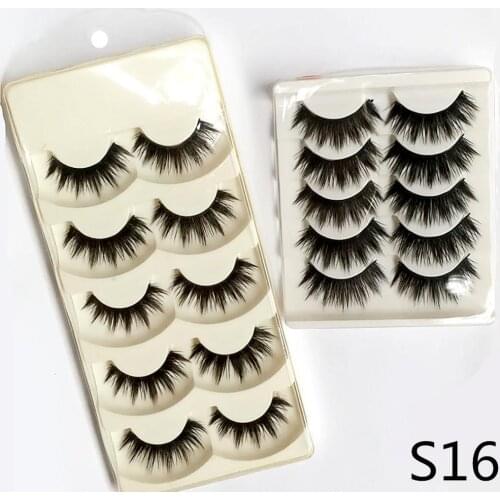 5 Pairs 3D Faux Mink Hair False Eyelashes Eyelashes Dramatic Fake Lashes Makeup Extension Eyelashes Natural Long Wispies Lashes