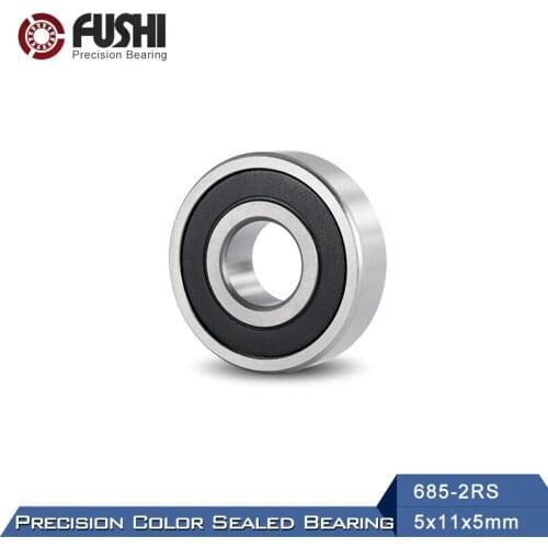685-2RS Bearing 5x11x5mm ( 10 PCS ) ABEC-1 Miniature Flanged 685RS Ball Bearings L-1150VV