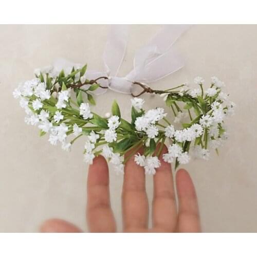 Free Shipping babys breath Flower Girl Crown