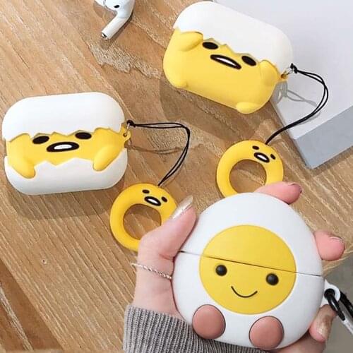 For Airpods Pro 3D Cute Cartoon Egg Earpods Case for Apple Airpods 1 2 3 Wireless Earphone Headphone Protector Cover Shell Box