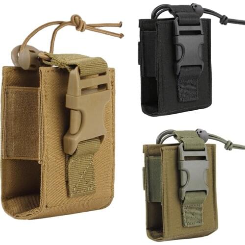 Tactical Molle Walkie Talkie Pouch Interphone Storage Bag Outdoor Molle Radio Pouch Walkie-Talkie Case Holder Accessary Bag