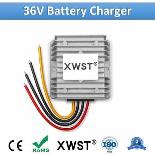 DC DC 9-30V 12V 24V to 36V Battery Charger 43V Output Bike Lead-acid Cell Constant Current 1A 2A 3A Aluminum Waterproof