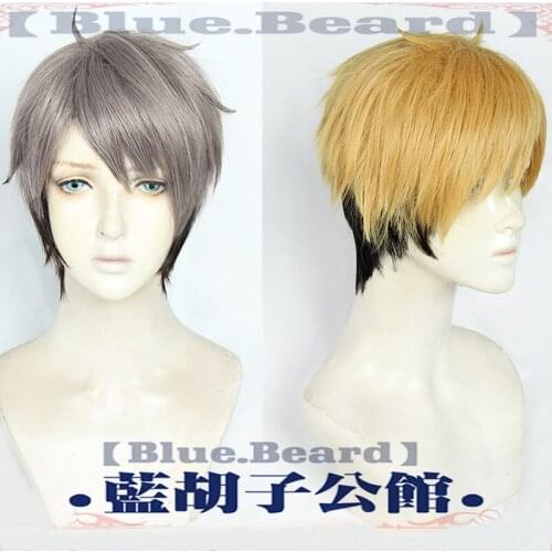 Haikyuu!! Miya Osamu Black Brown Cosplay Wig Miya Atsumu Short Black Blonde High temperature Fiber Hair Wig + Wig Cap
