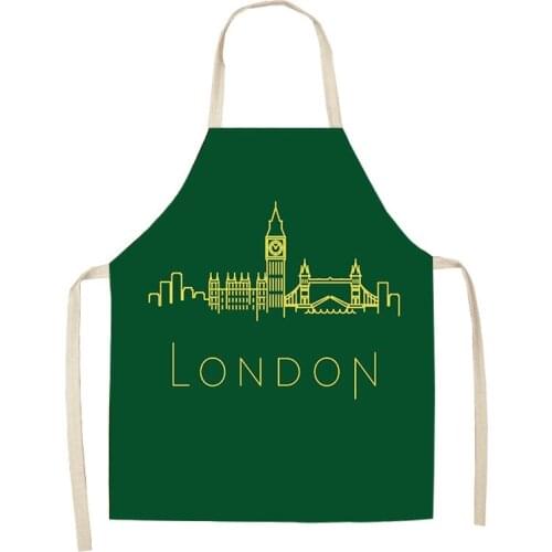 Cotton Linen Pure Color Kitchen Bib Aprons for Woman Home Cooking Baking Restaurant Cooking Sleeveless Aprons Cleaning Tools