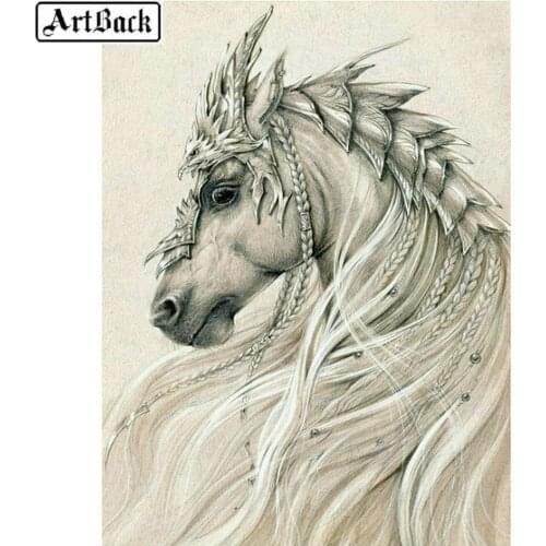 Full square/round 5d diy diamond painting horse 3d diamond mosaic animal artwork diamond embroidery home decoration