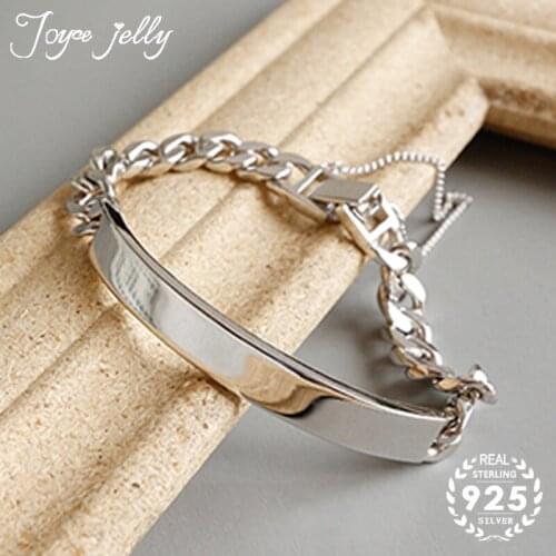 JoyceJelly Classic 925 Sterling Silver Bracelet For Charm Women Silver colors 2021 trendy fine Jewelry wedding party gifts