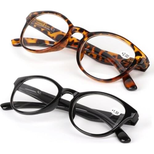 Unisex Spring Hinge Round Reading Glasses Presbyopic Eyeglasses +1.0 -4.0