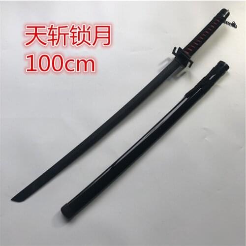 1:1 Cosplay Bleach Kurosaki ichigo sword Prop Lock Bleaching Moon Sword Role cosplay Bleach Wood Sword Weapon 100cm