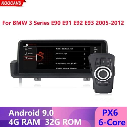 10.25" Px6 For BMW e90 Android 9.0 3 Series E91 E92 E93 with iDrive Car GPS Radio e90 Multimedia Built in Bluetooth TV WiFi LHD