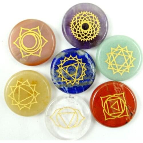 Natural Stone 7 Chakra purple Agates Quartz Crystal lapis Charm Pendant Jewelry Making Necklace no holeAccessories