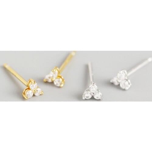 Summer new mini small flower stud earring for girl minimal delicate 925 sterling silver minimalist tiny fashion jewelry