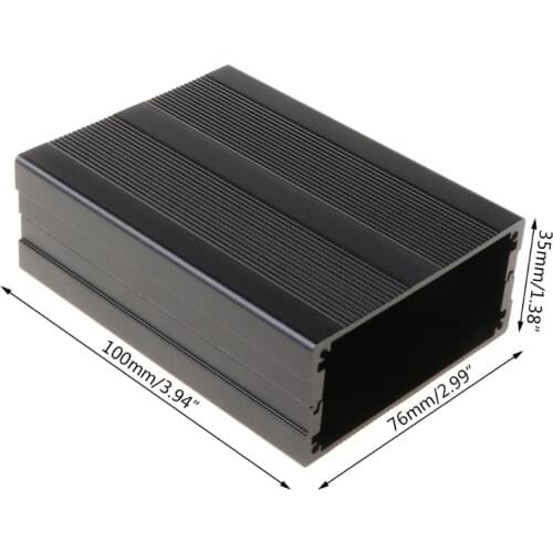 New Black 100x76x35mm Corrosion Resistant Aluminum Split Body Aluminum Box Enclosure Case Project Electronic DIY