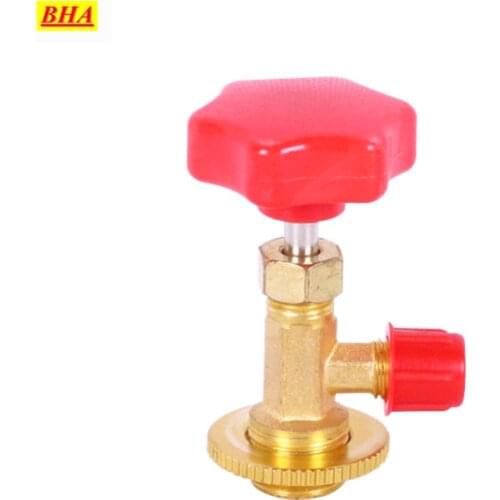 R134a A/C Refrigerant bottle opener,M14 1/4 SAE R134a Refrigerant Distribution valve
