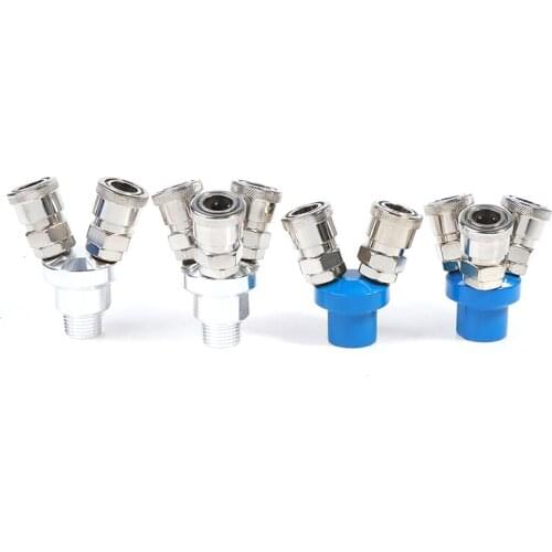 Pneumatic Fitting Compressor Fittings 1/4 Quick Connector Air Gas Distributor For Pump Tool Coupler Manifold Multi Splitter