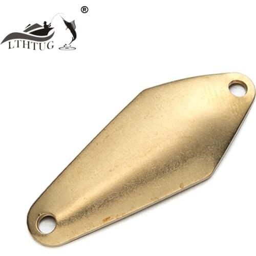 ROONEY 1.8g 2.2g LTHTUG Pesca Copper Unpainted Spoon Bait Blank Stream Metal Fishing Lure Hard Baits DIY Spoon For Perch Trout