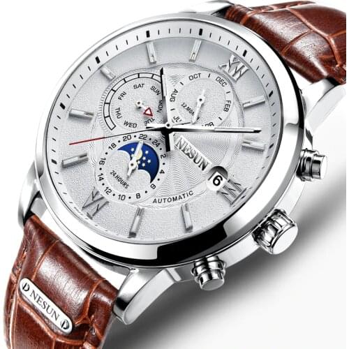 Switzerland Nesun Watch Men Luxury Brand Automatic Mechanical Men Watches Sapphire relogio masculino 30M Waterproof N9027-3