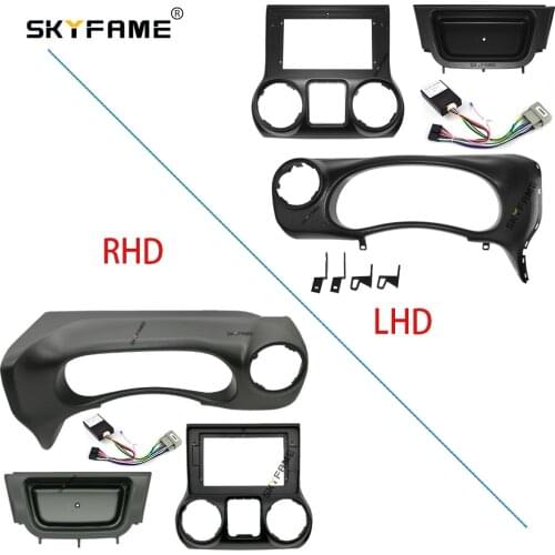SKYFAME Car Fascia Frame Cable CANBUS For JEEP Wrangler 2011-2017 Big Screen Dash Panel Fascia Frame
