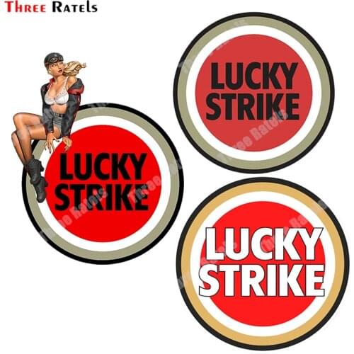 Three Ratels B397 For Lucky Strike Funny Car Stickers Vinyl Car Sticker Fashion Motorcycle Bumper Window Decal
