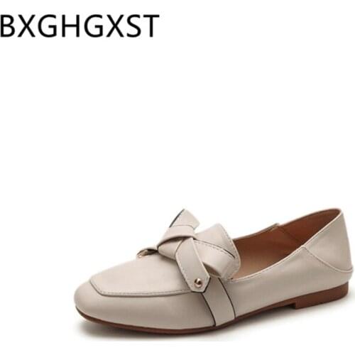 Flat shoes women comfort summer leather shoes women loafers black slip on shoes for women tenis feminino casual buty damskie