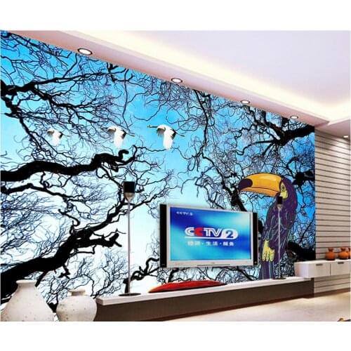 Home Decoration Abstract woods window mural wallpaper modern living room wallpapers 3d customized wallpaper