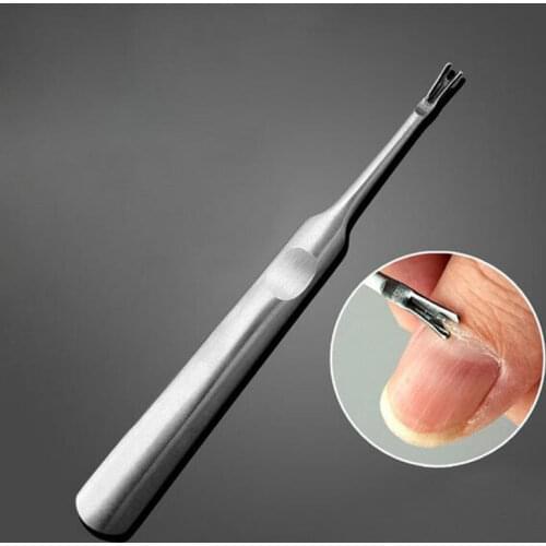 1PC Stainless Steel Nail Fork Dead Skin Fork Nipper Pusher Trimmer Callus Cuticle Remover Manicure Pedicure Nail Art Tool