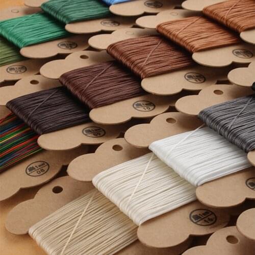 30m/Roll 1mm Handmade Thread Cord Hand Stitching Flat Waxed Sew Wax line For DIY Leather Sewing Thread Sewing Craft Tool