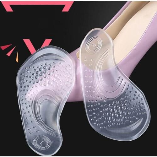 New Orthopedic Arch Supports Heel Insoles High Heel Shoe Pads Gel Liners Pain Relief Insole Plantar Flat Foot Correction 1 Pair