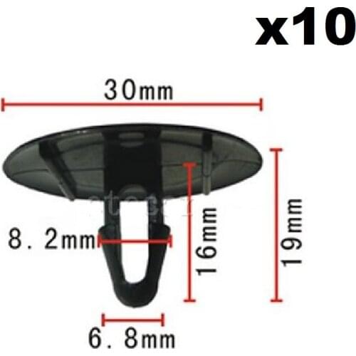 10pcs OEM Nylon Nylon Fastener Rivet Retainer Clip Hood Insulation For Toyota 90467-08081 hood heatproof cotton fixed buckle