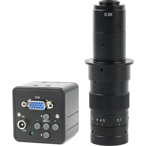 2.0mp 1080P VGA Industrial Electronic Digital Microscope Camera 100X/180X/300X Zoom C Mount Lens For PCB Soldering Repair