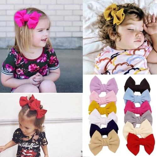 20pcs/lot Handmade Corn Grain Hair Bows Threaded Bow Hair Clip Simple Hairpin for Kids Fashion Girls Headwear Hair Accessories