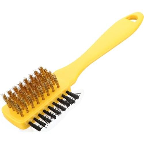 1pc 3 in 1 Shoe Brush Suede Nubuck Shoes Boot Cleaner Handbag Brushes Clean Scrubber Cleaning Brush & Rubber Eraser Set
