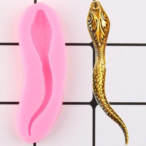 3D Snake Silicone Molds Animals Fondant Cake Decorating Tools Cupcake Topper DIY Baking Candy Clay Chocolate Gumpaste Moulds
