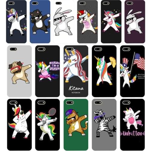 54AA Pandas Unicorn fundas Capinha Etui Soft Silicone Tpu Cover phone Case for Huawei Honor 7A PRO 5.45 5.7 7C 7X Y5 2018