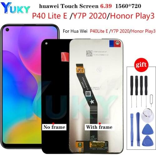 6.39 inch For Huawei P40 Lite E ART-L29 / Y7p 2020 ART-L28 LCD Display Touch Screen Digitizer Assembly With Frame