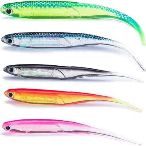 80% Hot Sale 6Pcs/Set Multicolor 10cm Soft Lure Fish Jig Head Fishing Bait Tackle Tools